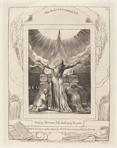 El sacrificio de Job de William Blake