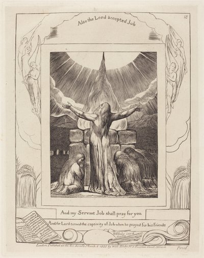 El sacrificio de Job de William Blake