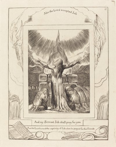 El sacrificio de Job de William Blake