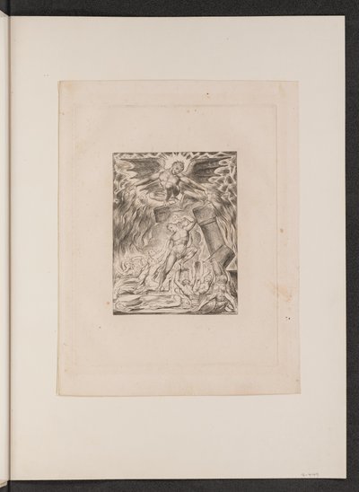 Los hijos e hijas de Job abrumados por Satanás de William Blake