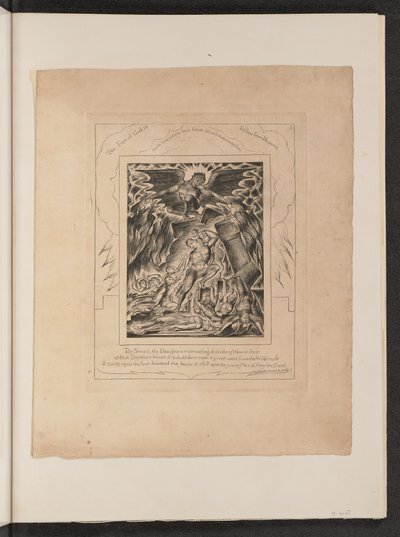 Los hijos e hijas de Job abrumados por Satanás de William Blake