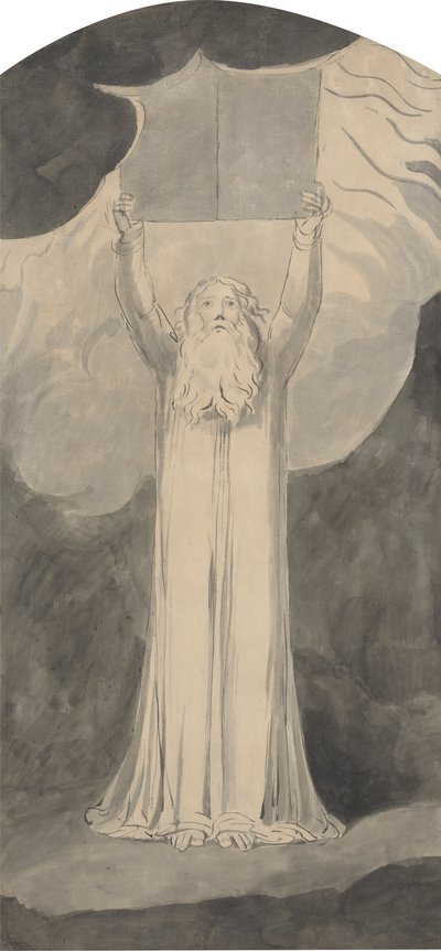Moisés recibe la Ley de William Blake