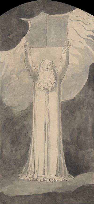 Moisés recibiendo la ley de William Blake