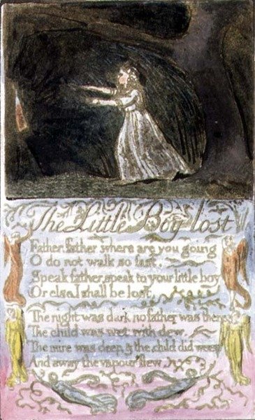 El niño perdido: placa 12 de Canciones de Inocencia y de Experiencia (copia R) c.1802-08 de William Blake