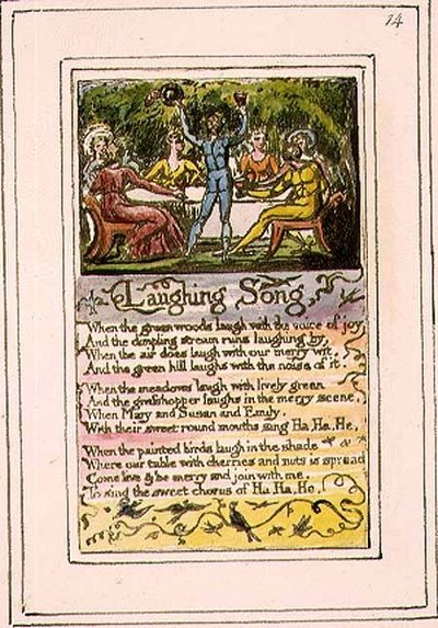 Canción de risa: lámina 14 de Canciones de Inocencia y de Experiencia (copia R) c.1802-08 de William Blake