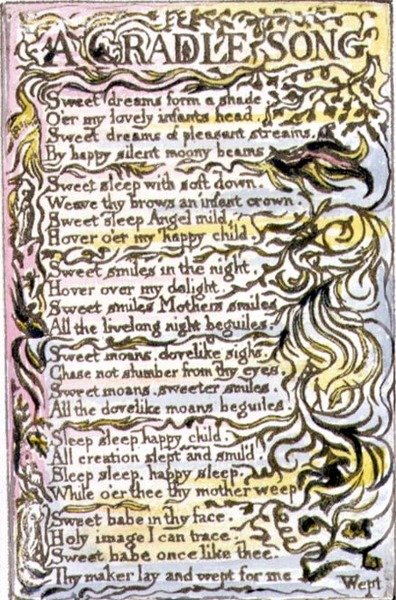 Una canción de cuna: lámina 15 de Canciones de Inocencia y de Experiencia (copia R) c.1802-08 de William Blake