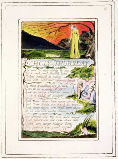 Jueves Santo: lámina 34 de Canciones de Inocencia y de Experiencia (copia R) c.1802-08 de William Blake