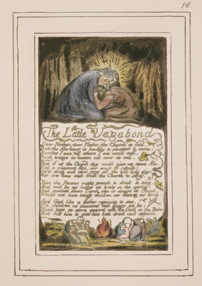 P.124-1950.pt46 El pequeño vagabundo: lámina 46 de Canciones de Inocencia y de Experiencia (copia R) c.1802-08 de William Blake