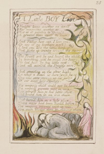 P.124-1950.pt53 Un niño perdido: lámina 53 de Canciones de Inocencia y de Experiencia (copia R) c.1802-08 de William Blake