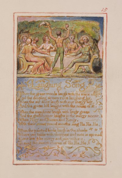 P.125-1950.pt15 Canción de risa: lámina 15 de Canciones de Inocencia y de Experiencia (copia AA) c.1815-26 de William Blake