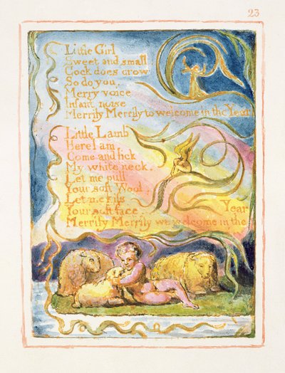 Primavera (cont.): placa 23 de Canciones de Inocencia y de Experiencia (copia AA) c.1815-26 de William Blake