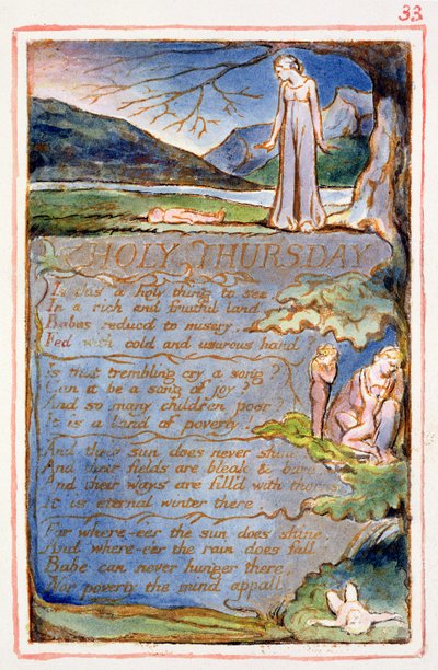 Jueves Santo: placa 33 de Canciones de Inocencia y de Experiencia (copia AA) c.1815-26 de William Blake