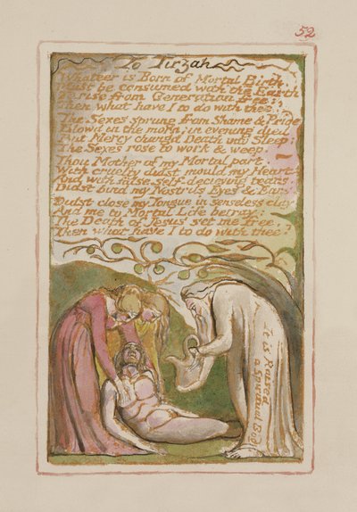 P.125-1950.pt52 A Tirzah: lámina 52 de Canciones de Inocencia y de Experiencia (copia AA) c.1815-26 de William Blake
