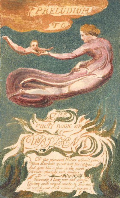 Primer Libro de Urizen, Lámina 2, "Preludio al Libro de Urizen" (Bentley 2a) de William Blake