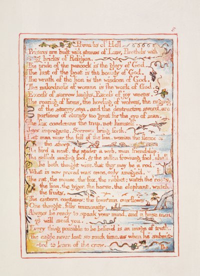 Proverbios del Infierno, texto de 
