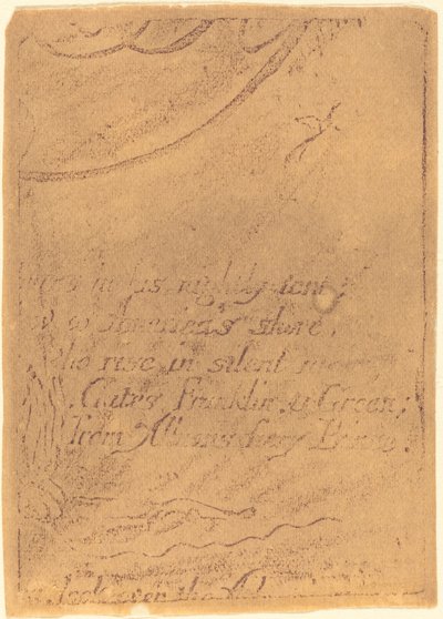 Reimpresión de fragmento de placa cancelada para Una Profecía de William Blake