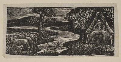 La inundación plateada de Sabrina, de las Pastorales de Virgilio de Thornton, 1821 de William Blake