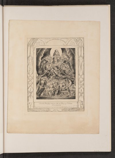 Satanás ante el trono de Dios de William Blake