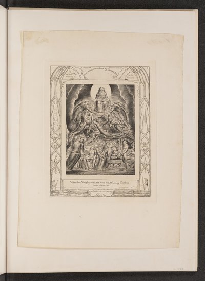 Satanás ante el trono de Dios de William Blake