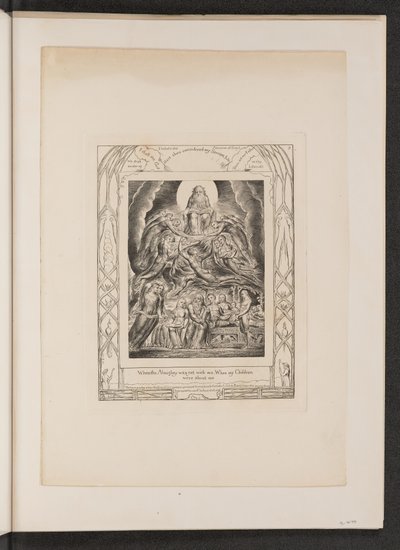 Satanás ante el trono de Dios de William Blake