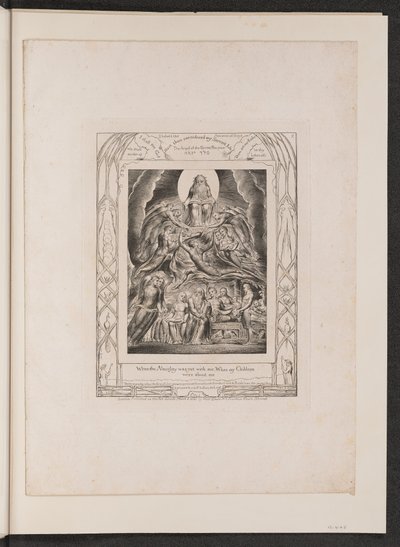Satanás ante el trono de Dios de William Blake
