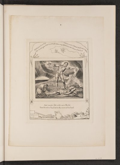 Satanás golpeando a Job con llagas de William Blake
