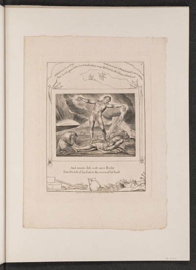 Satanás golpeando a Job con llagas de William Blake