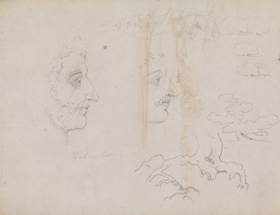 Hoja del cuaderno de bocetos Blake-Varley de 1819, páginas 37 y 38 de William Blake