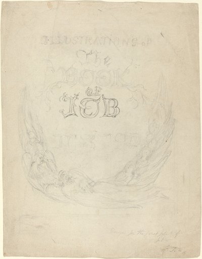Boceto para la portada de las ilustraciones grabadas del Libro de Job de William Blake