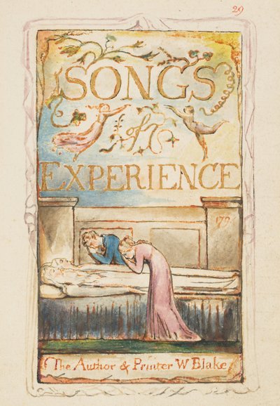 Canciones de experiencia: Página del título, c.1825 de William Blake