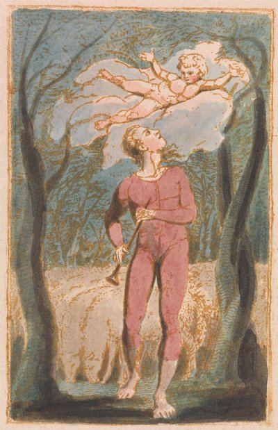 Canciones de la inocencia, frontispicio (lámina 1) de William Blake