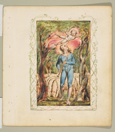 Canciones de inocencia: Frontispicio, ca. 1825 de William Blake