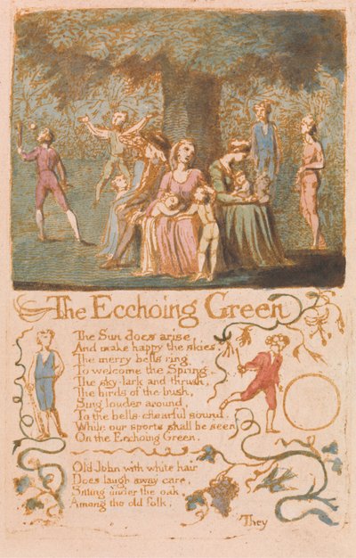 Canciones de Inocencia, Lámina 10, El Verde Eco (Bentley 6) de William Blake