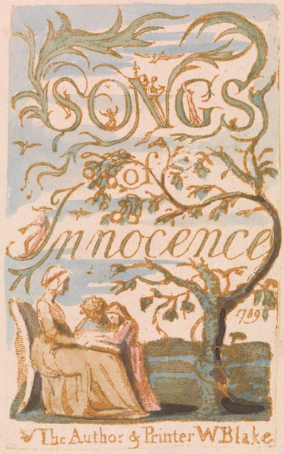 Canciones de Inocencia, Lámina 2, Página de Título (Bentley 3) de William Blake