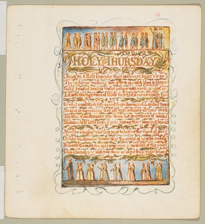 Canciones de Inocencia y de Experiencia: Jueves Santo, ca. 1815 de William Blake