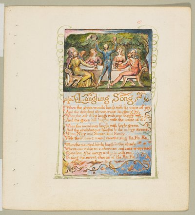 Canciones de Inocencia y de Experiencia: Canción de risa, ca. 1825 de William Blake
