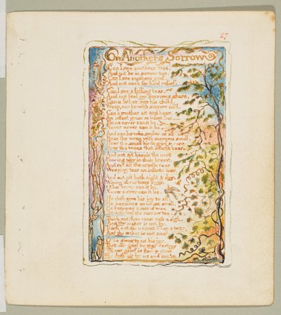 Canciones de inocencia y de experiencia: En el dolor de otro, ca. 1825 de William Blake