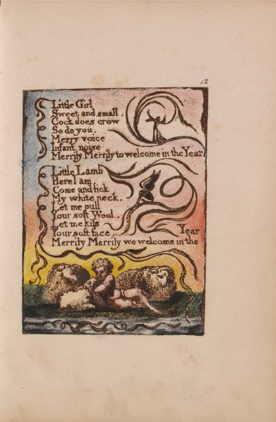 Canciones de Inocencia y de Experiencia, Lámina 12, Primavera (Bentley 23) de William Blake