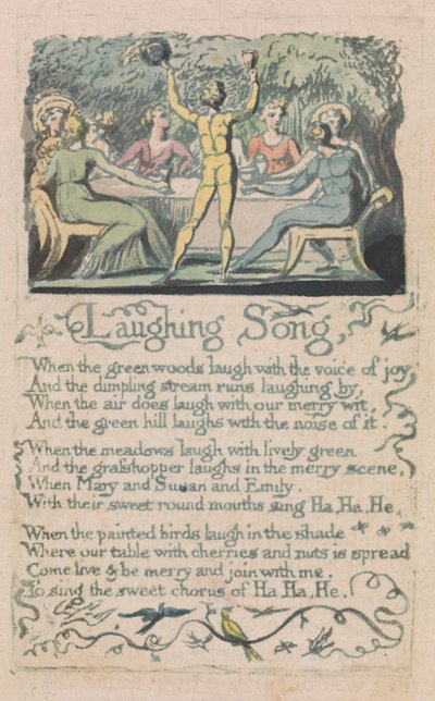 Canciones de Inocencia y de Experiencia, Placa 14, Canción de Risa (Bentley 15) de William Blake