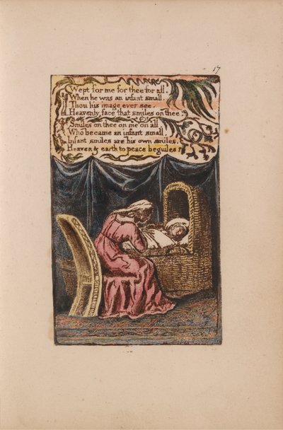 Canciones de inocencia y de experiencia, lámina 17, Una canción de cuna (Bentley 17) de William Blake