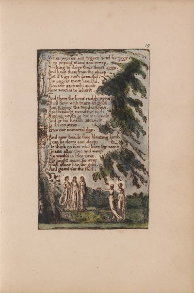 Canciones de Inocencia y de Experiencia, Placa 19, Noche (Bentley 21) de William Blake