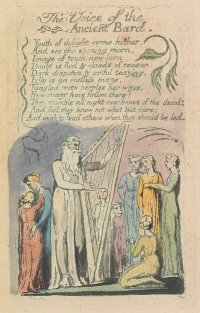 Canciones de inocencia y de experiencia, lámina 22, "La niña encontrada" (Bentley 36) de William Blake