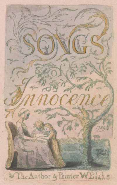 Canciones de la inocencia y de la experiencia, Lámina 2, Portada de la inocencia (Bentley 3) de William Blake