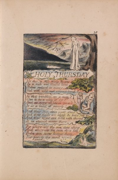 Canciones de Inocencia y de Experiencia, Placa 38, Jueves Santo (Bentley 33) de William Blake
