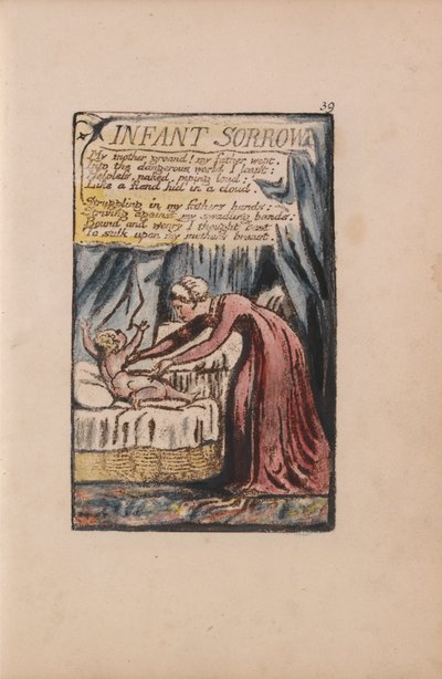 Canciones de inocencia y de experiencia, lámina 39, Pena infantil (Bentley 48) de William Blake