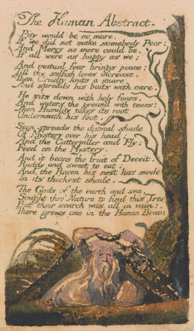 Canciones de Inocencia y de Experiencia, Placa 46, El Abstracto Humano (Bentley 47) de William Blake