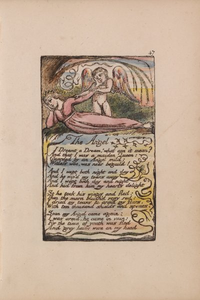 Canciones de Inocencia y de Experiencia, Placa 47, El Ángel (Bentley 41) de William Blake