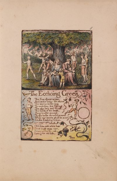 Canciones de inocencia y de experiencia, Placa 5, El verde resonante (Bentley 6) de William Blake