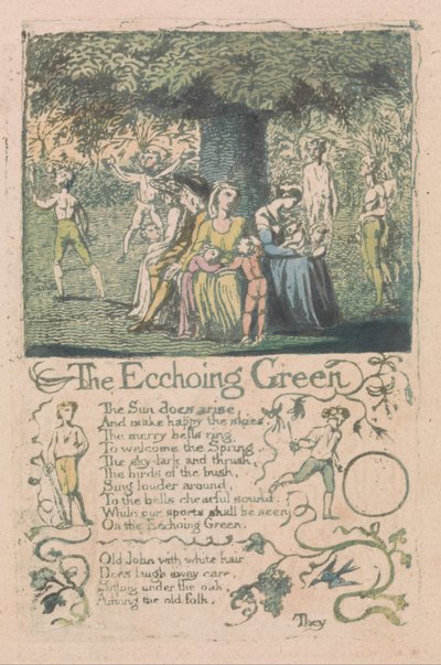 Canciones de Inocencia y de Experiencia, Placa 8, El Verde Eco (Bentley 6) de William Blake