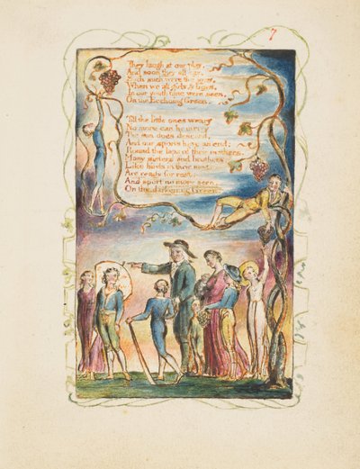 Canciones de Inocencia y de Experiencia: El Verde Resonante segunda placa, ca. 1825 de William Blake
